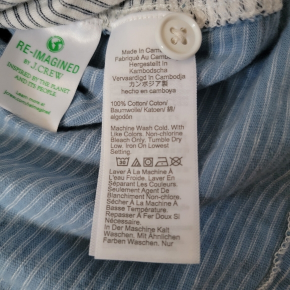 J. Crew Men's Harbor Stripe Short-Sleeve Camp-Collar Garment-Dyed Shirt - Picture 5 of 7